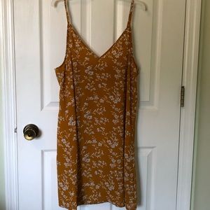 Yellow/gold v neck cami dress from SHEIN